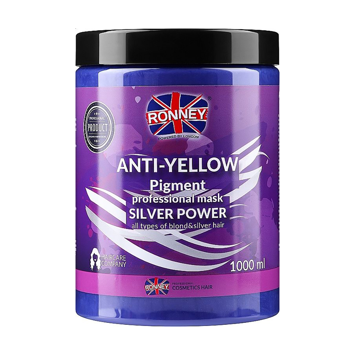 Маска Ronney Anti-Yellow Pigment Silver Power Mask для нейтралізації жовтизни волосся, 1 л